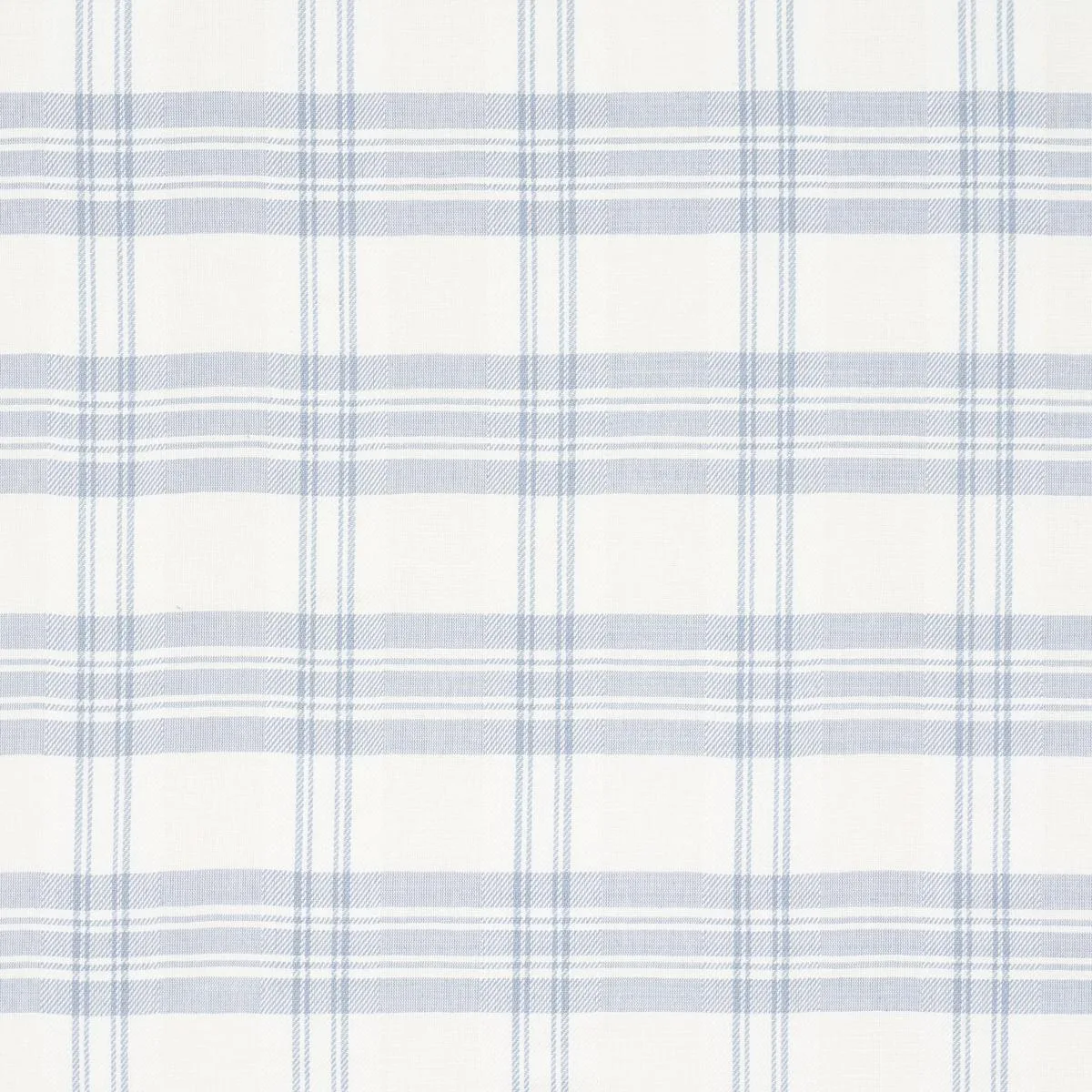 Schumacher 50205 Check Rustique Sky fabric swatch
