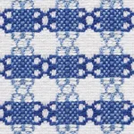 Schumacher 73430 Checkmate Blue fabric swatch