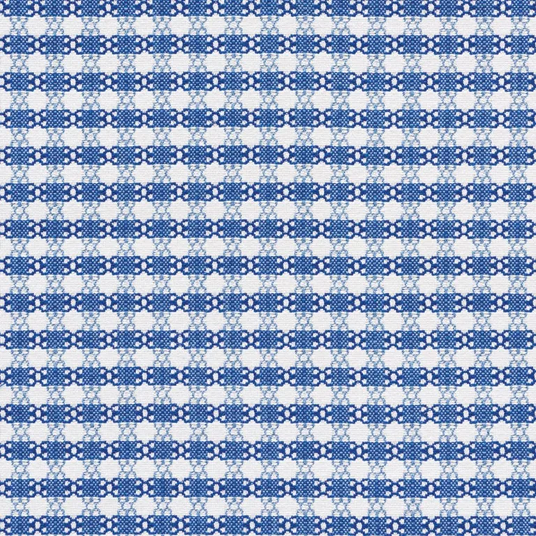 Schumacher 73430 Checkmate Blue fabric swatch