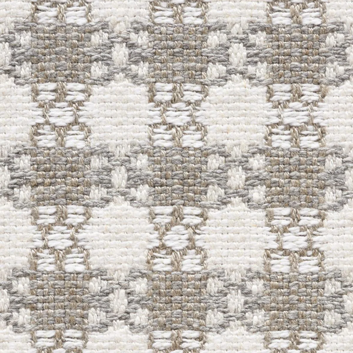 Schumacher 73431 Checkmate Grey fabric swatch
