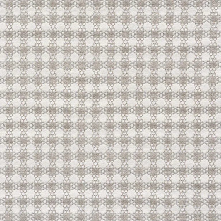 Schumacher 73431 Checkmate Grey fabric swatch