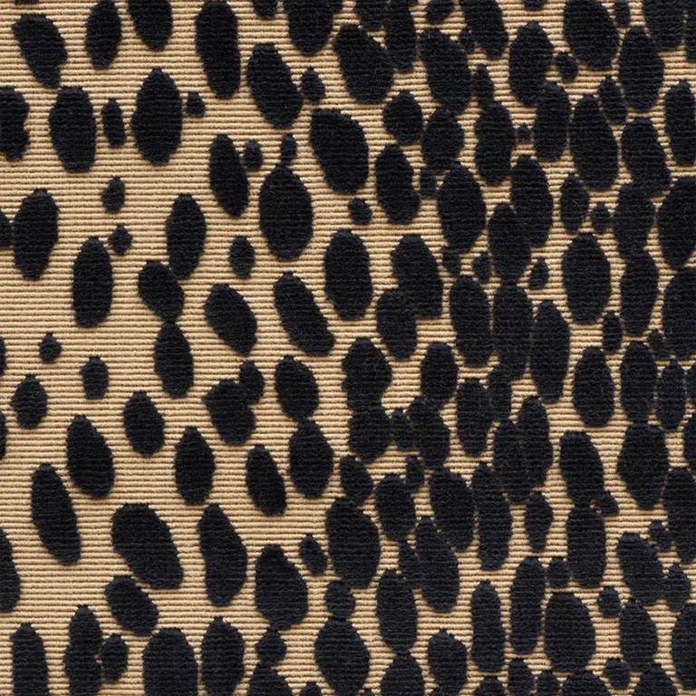 Schumacher 73913 Cheetah Velvet Ebony fabric swatch