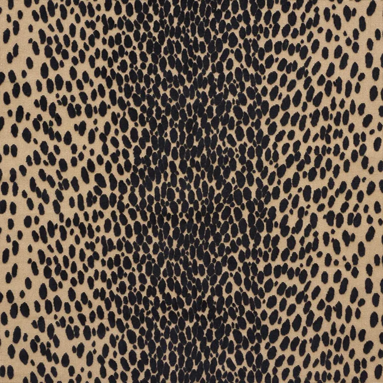 Schumacher 73913 Cheetah Velvet Ebony fabric swatch