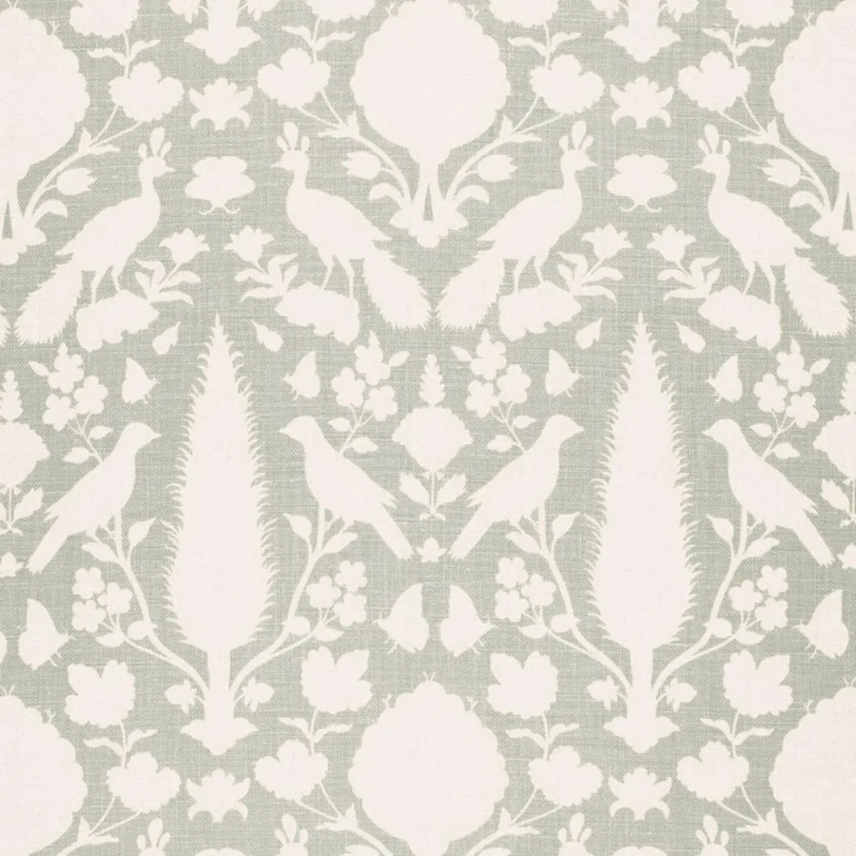 Schumacher 173562 Chenonceau Aquamarine fabric swatch