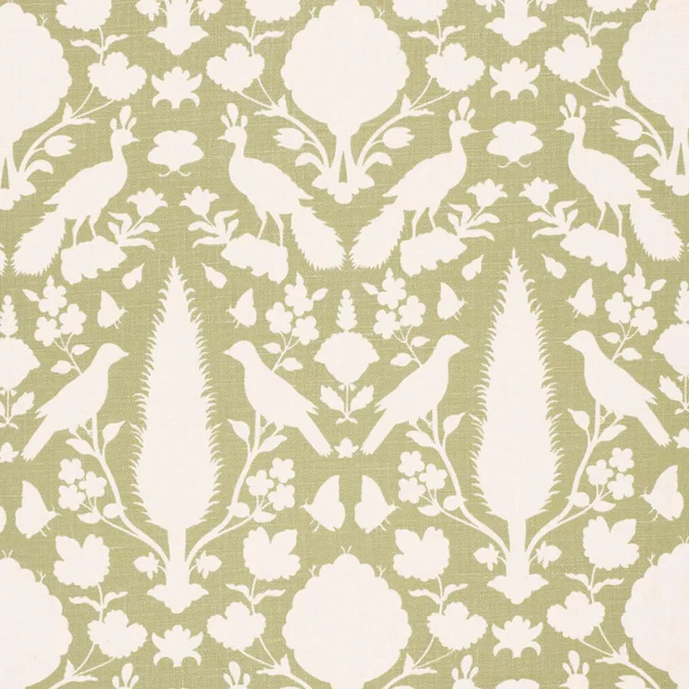 Schumacher 173560 Chenonceau Sage fabric swatch