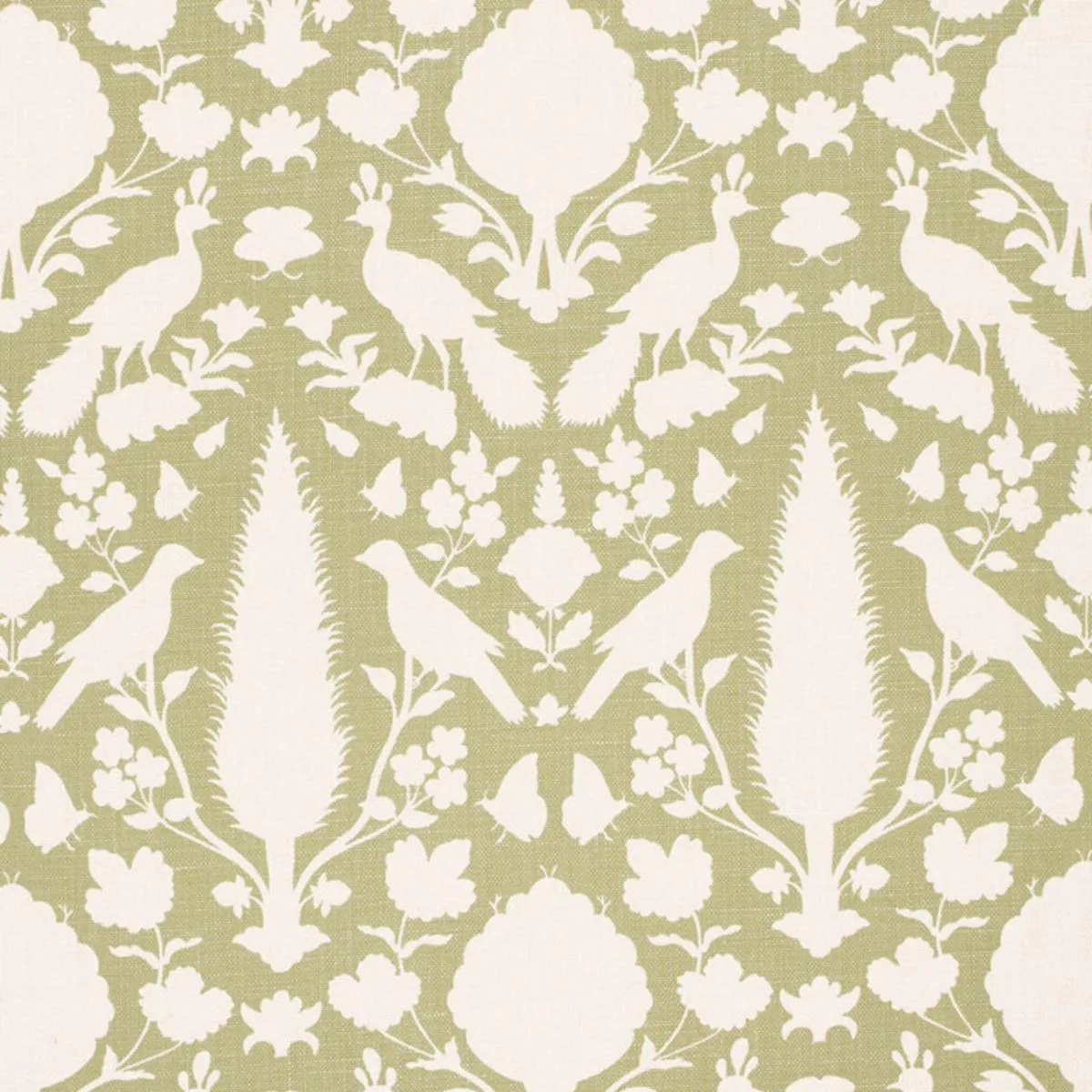 Schumacher 173560 Chenonceau Sage fabric swatch