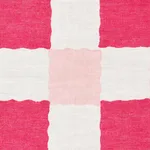 Schumacher 181790 Chequer Hand Block Print Pinks fabric swatch