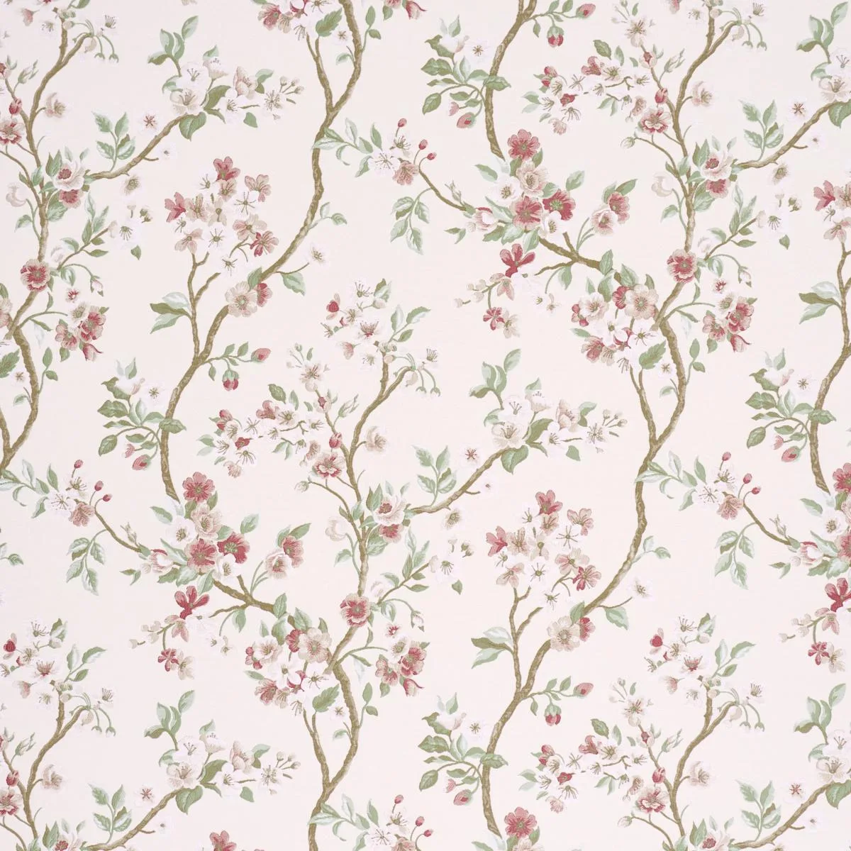 Schumacher 86221 Cherry Blossom Cherry fabric swatch