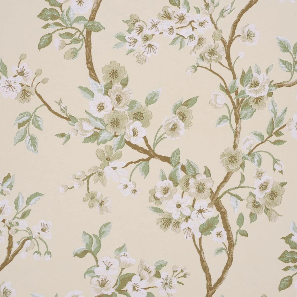 Schumacher 86220 Cherry Blossom Citron fabric swatch