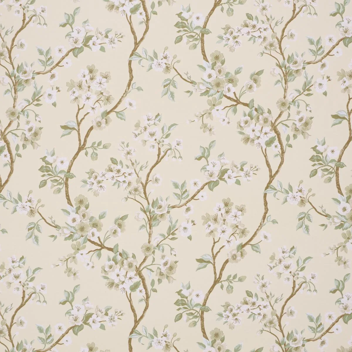 Schumacher 86220 Cherry Blossom Citron fabric swatch