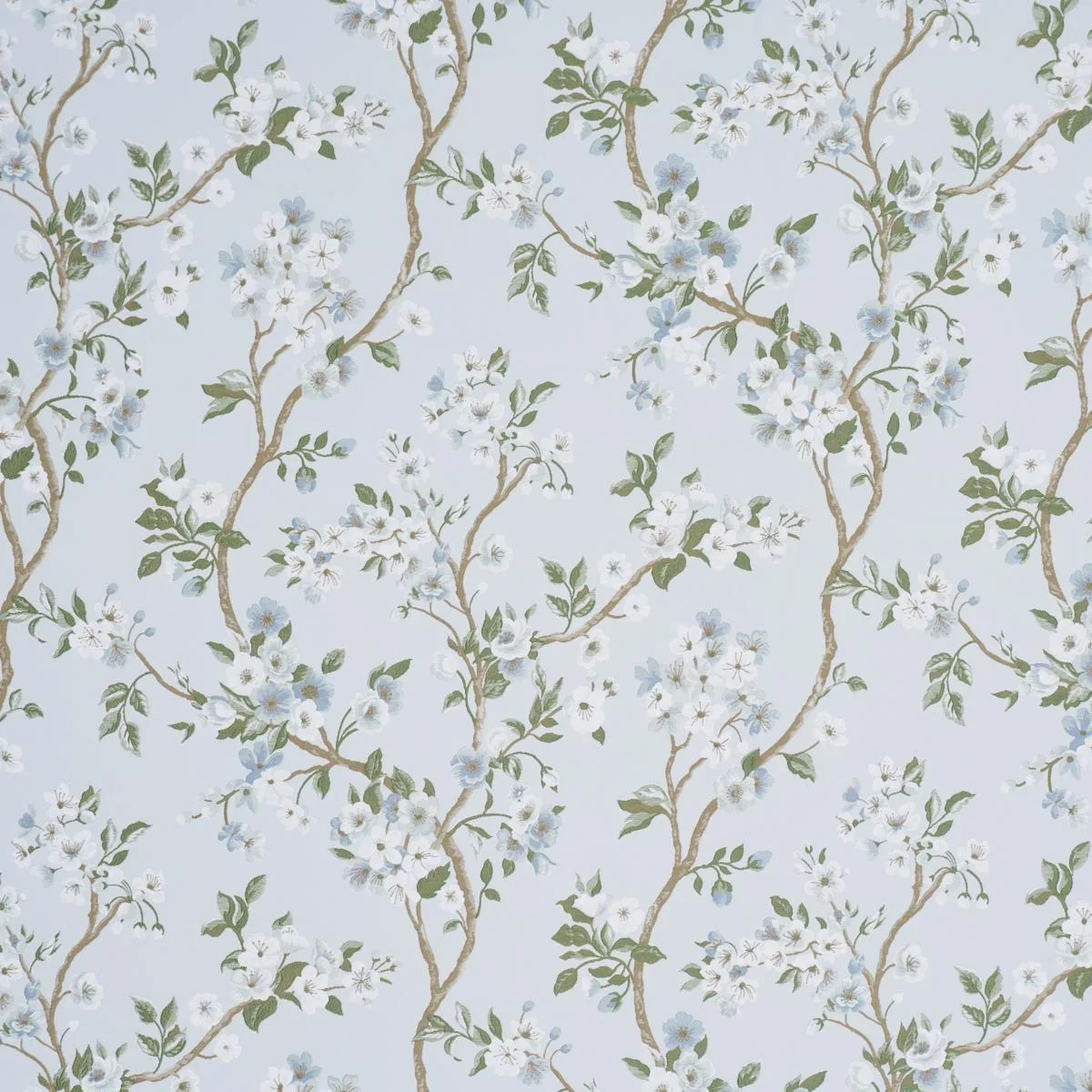 Schumacher 86222 Cherry Blossom Sky fabric swatch