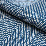 Schumacher 173041 Chevron D'ete Indoor/Outdoor Blue fabric swatch