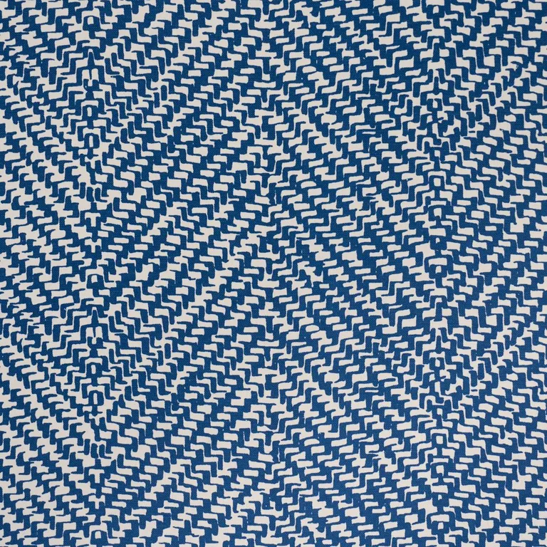 Schumacher 173041 Chevron D'ete Indoor/Outdoor Blue fabric swatch