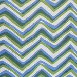 Schumacher 183720 Chevron Green & Blue fabric swatch