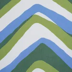 Schumacher 183720 Chevron Green & Blue fabric swatch
