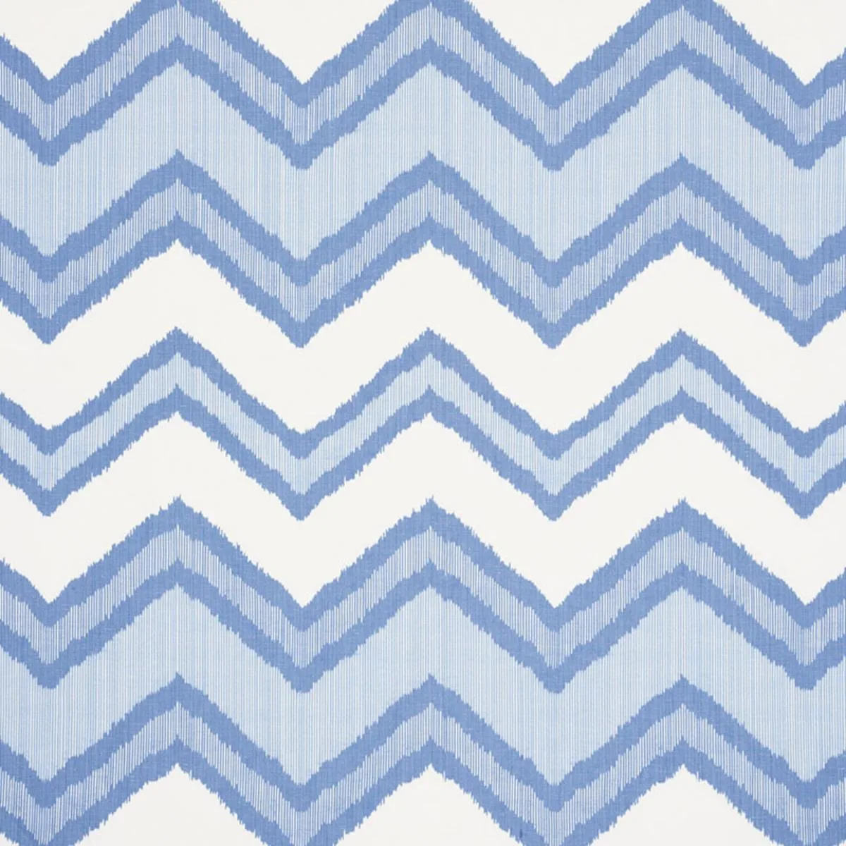 Schumacher 72630 Chevron Ikat Blue fabric swatch