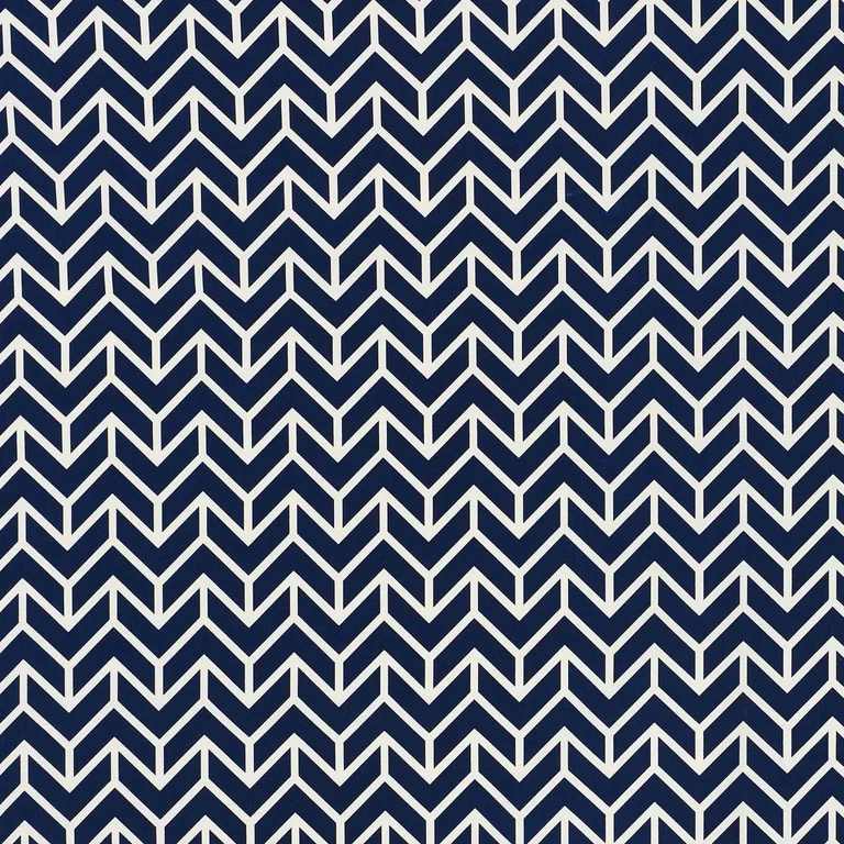 Schumacher 176692 Chevron Indoor/Outdoor Navy fabric swatch