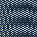 Schumacher 2644031 Chevron Print Navy fabric swatch