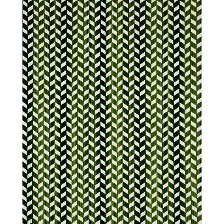 Schumacher 72814 Chevron Strié Velvet Emerald fabric swatch