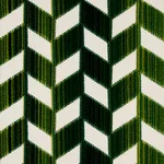 Schumacher 72814 Chevron Strié Velvet Emerald fabric swatch