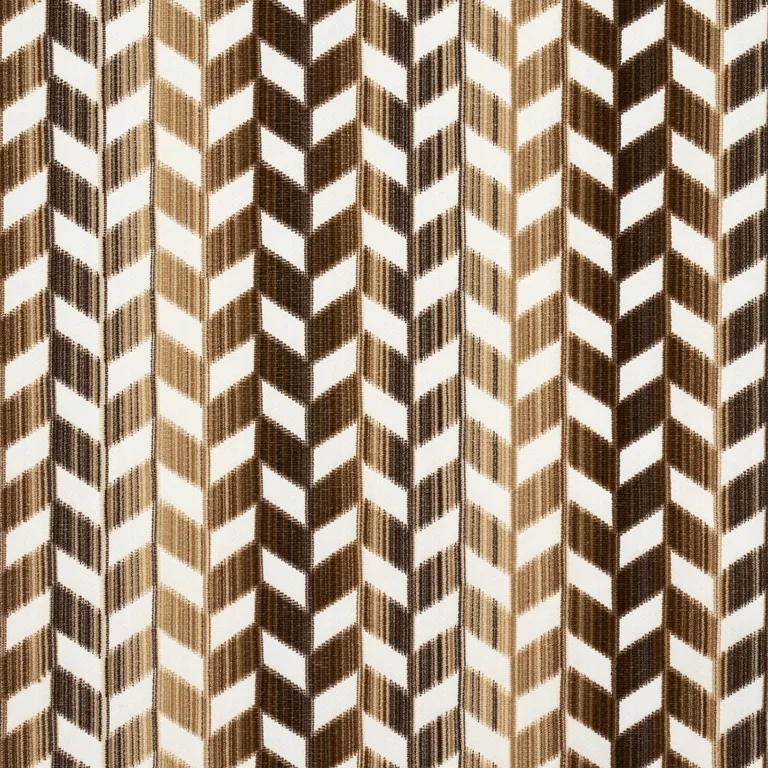 Schumacher 72816 Chevron Strié Velvet Gold fabric swatch