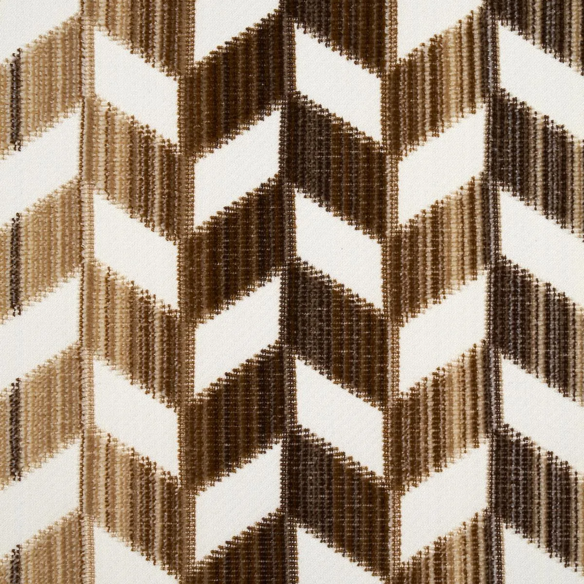 Schumacher 72816 Chevron Strié Velvet Gold fabric swatch