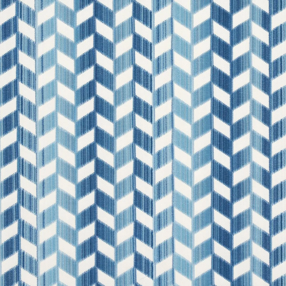 Schumacher 72815 Chevron Strié Velvet Porcelain fabric swatch
