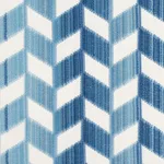 Schumacher 72815 Chevron Strié Velvet Porcelain fabric swatch