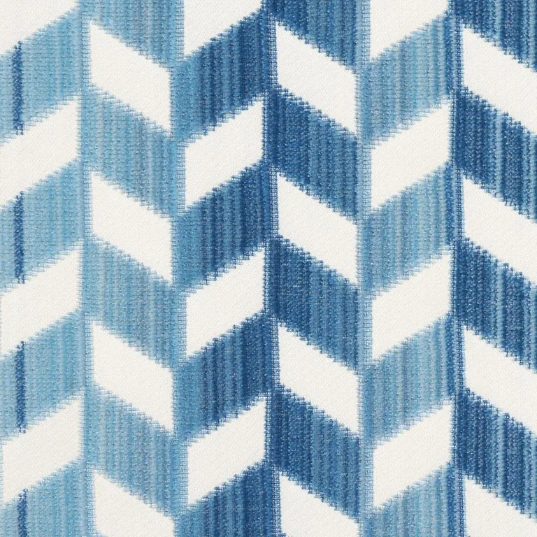Schumacher 72815 Chevron Strié Velvet Porcelain fabric swatch