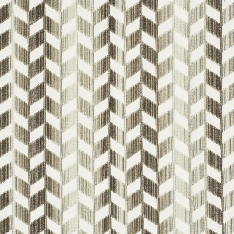 Schumacher 72810 Chevron Strié Velvet Stone fabric swatch