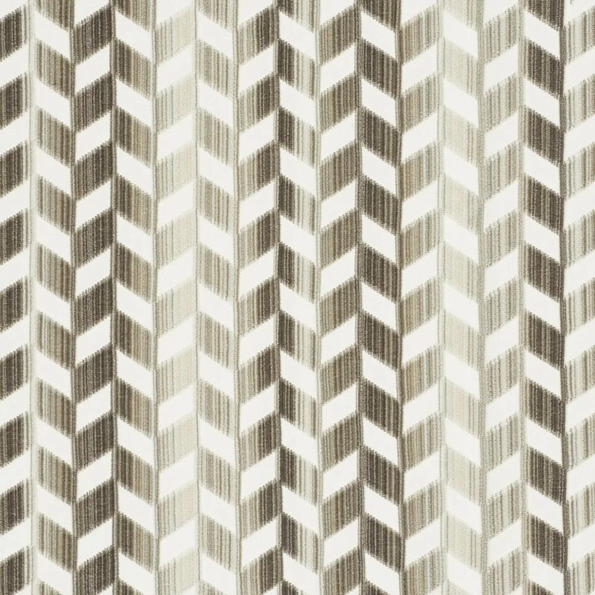 Schumacher 72810 Chevron Strié Velvet Stone fabric swatch