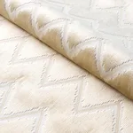 Schumacher 72844 Chevron Velvet Champagne fabric swatch