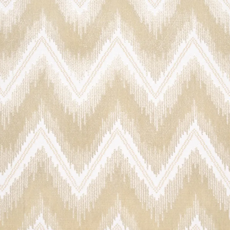 Schumacher 72844 Chevron Velvet Champagne fabric swatch
