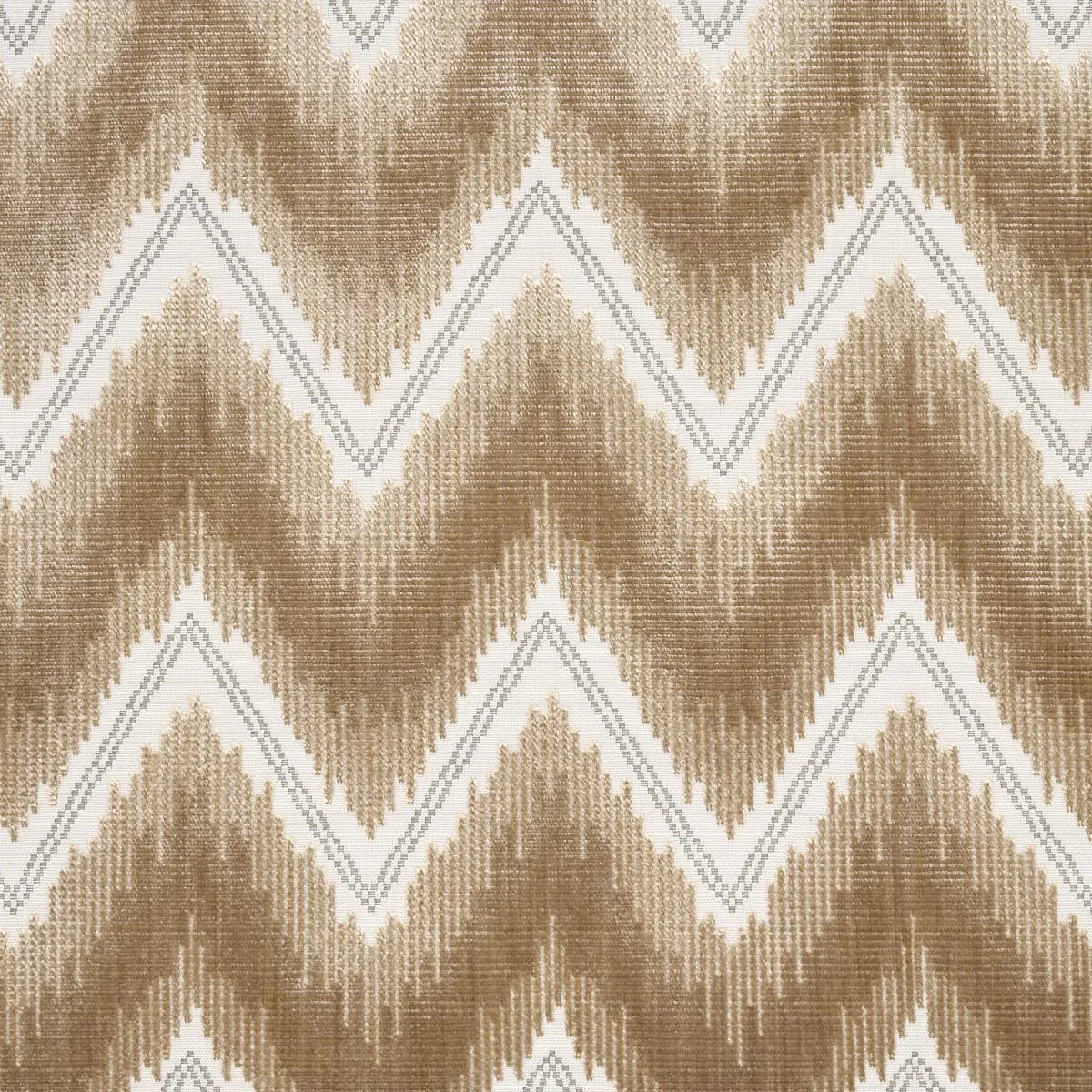 Schumacher 72845 Chevron Velvet Gold fabric swatch