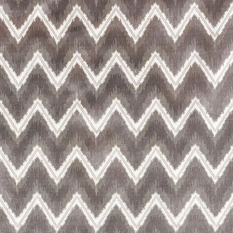 Schumacher 72841 Chevron Velvet Grey fabric swatch