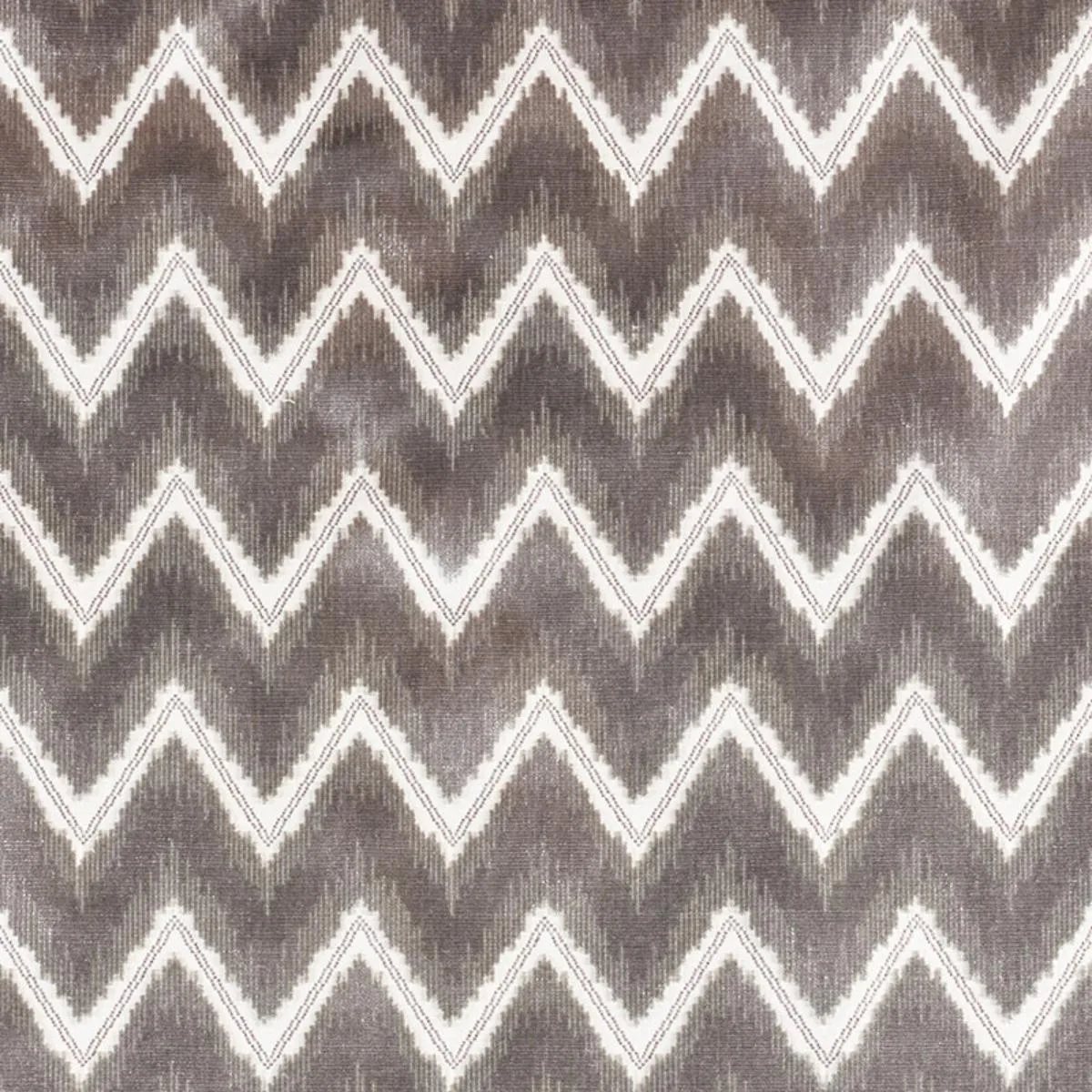 Schumacher 72841 Chevron Velvet Grey fabric swatch