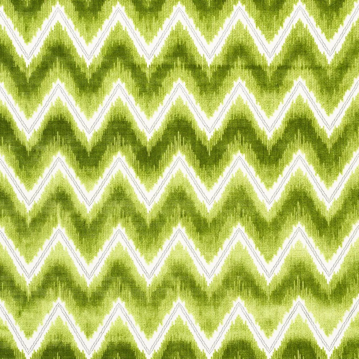 Schumacher 72843 Chevron Velvet Leaf fabric swatch