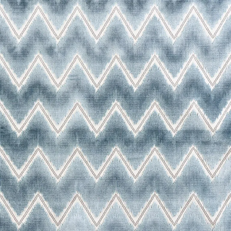 Schumacher 72842 Chevron Velvet Mineral fabric swatch