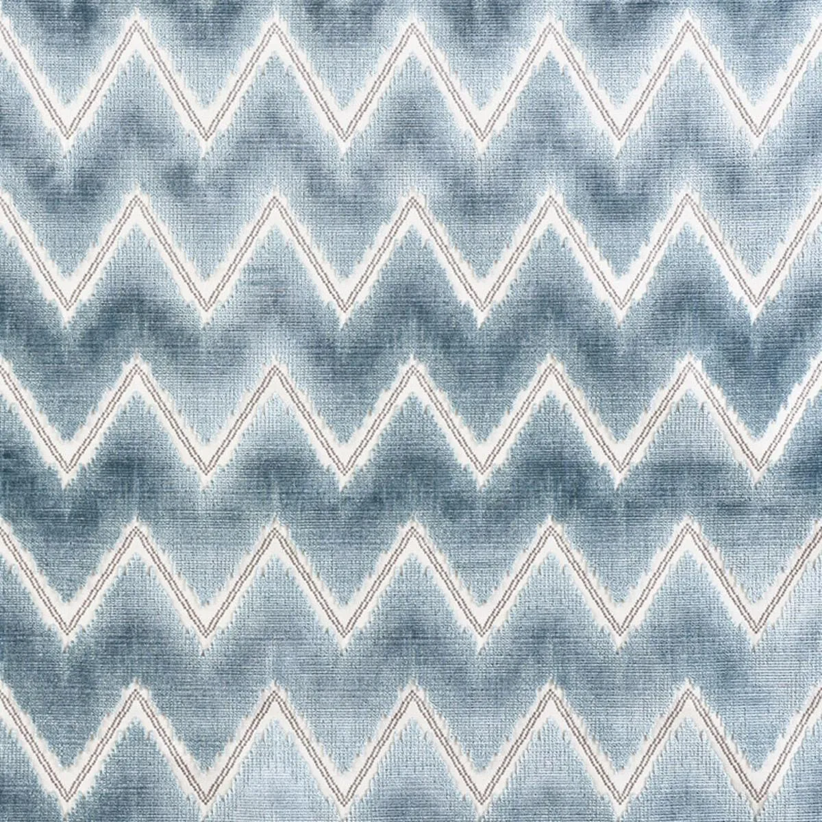 Schumacher 72842 Chevron Velvet Mineral fabric swatch