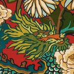 Schumacher 173271 Chiang Mai Dragon Lacquer fabric swatch