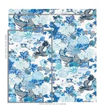 Schumacher 177311 Chiang Mai Indoor/Outdoor China Blue fabric swatch