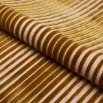 Schumacher 82151 Chimay Stripe Velvet Bronze fabric swatch