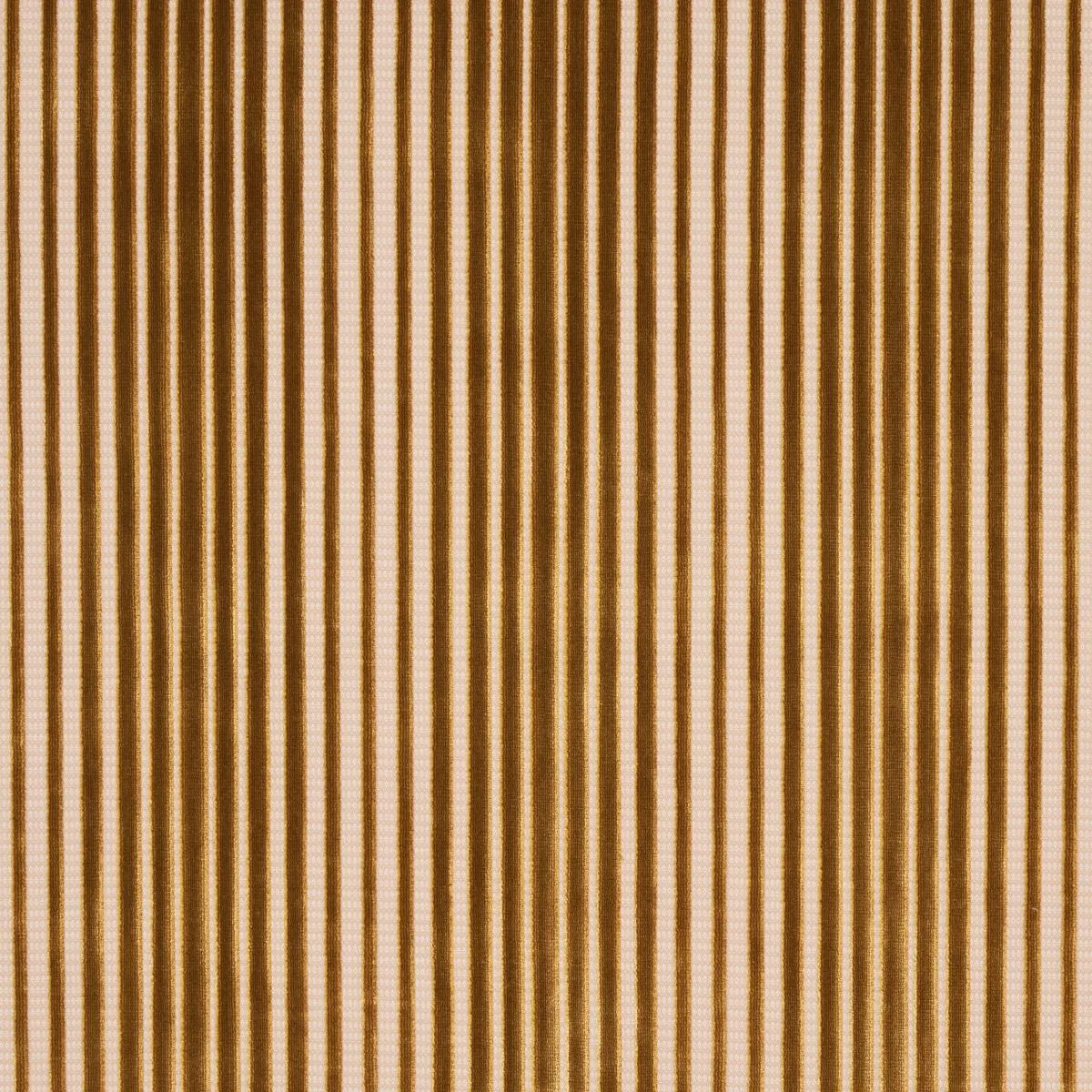 Schumacher 82151 Chimay Stripe Velvet Bronze fabric swatch