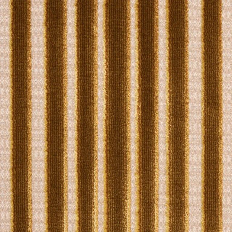 Schumacher 82151 Chimay Stripe Velvet Bronze fabric swatch