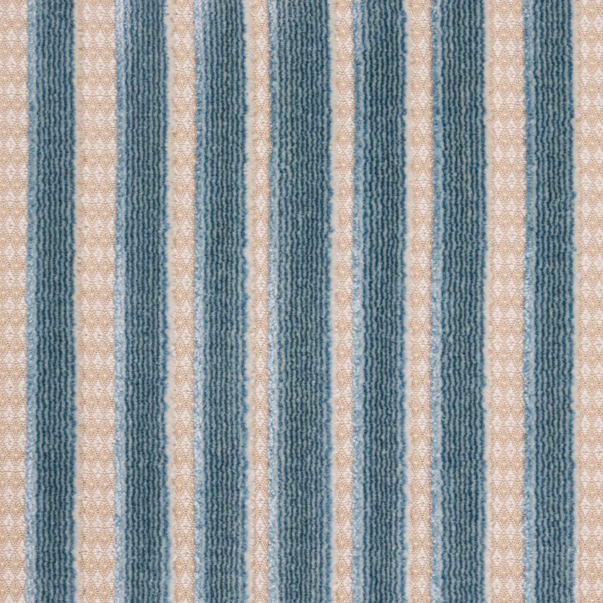 Schumacher 82150 Chimay Stripe Velvet Ciel fabric swatch