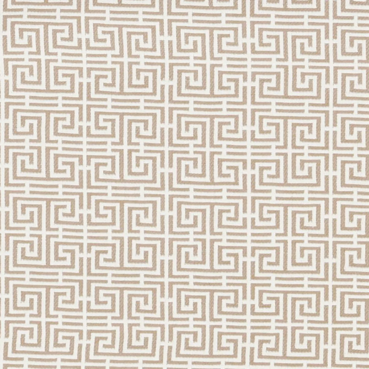 Schumacher 70563 Chinois Fret Natural/Ivory fabric swatch