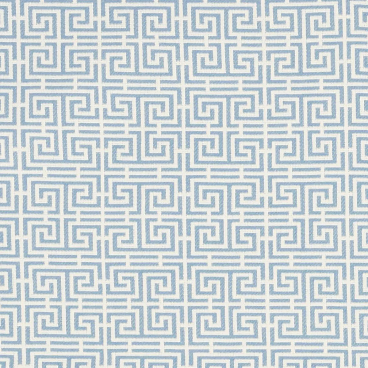 Schumacher 70560 Chinois Fret Sky/Ivory fabric swatch