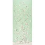 Schumacher 175043 Chinois Palais Aquamarine fabric swatch
