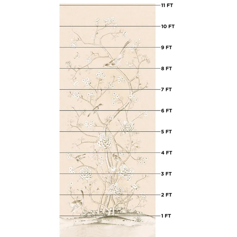 Schumacher 175041 Chinois Palais Blush Conch fabric swatch