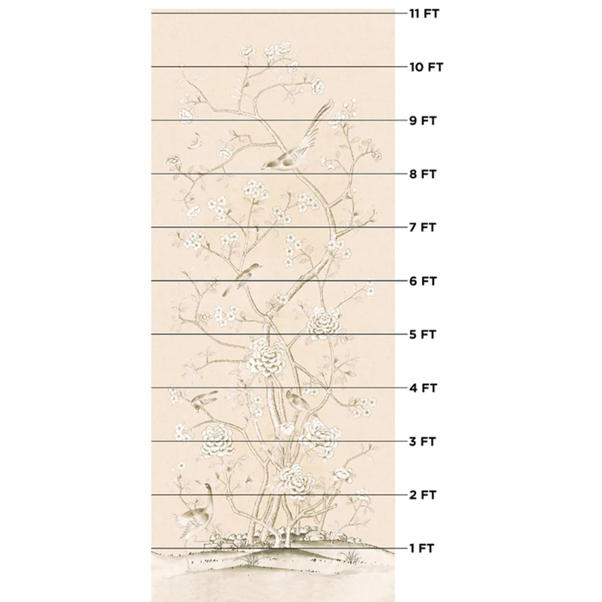 Schumacher 175041 Chinois Palais Blush Conch fabric swatch